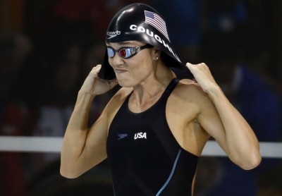 Jumping in is tough, even for gold medalists. 